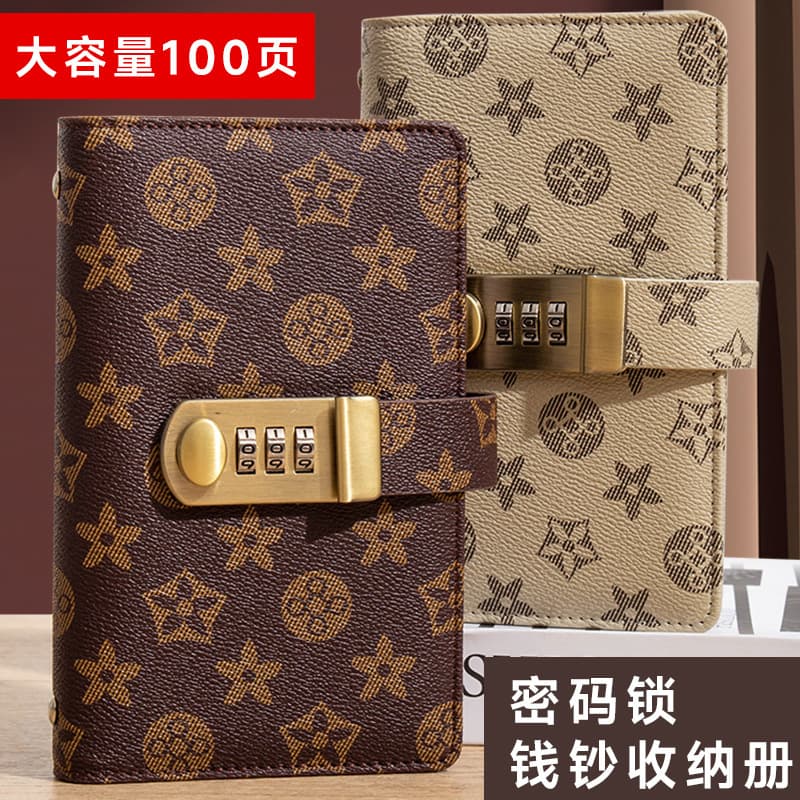 A6 Lockable Cash Saving Book - Family Finance Organizer, Large Capacity Children's Coin Bank, Commemorative Banknote Storage Album