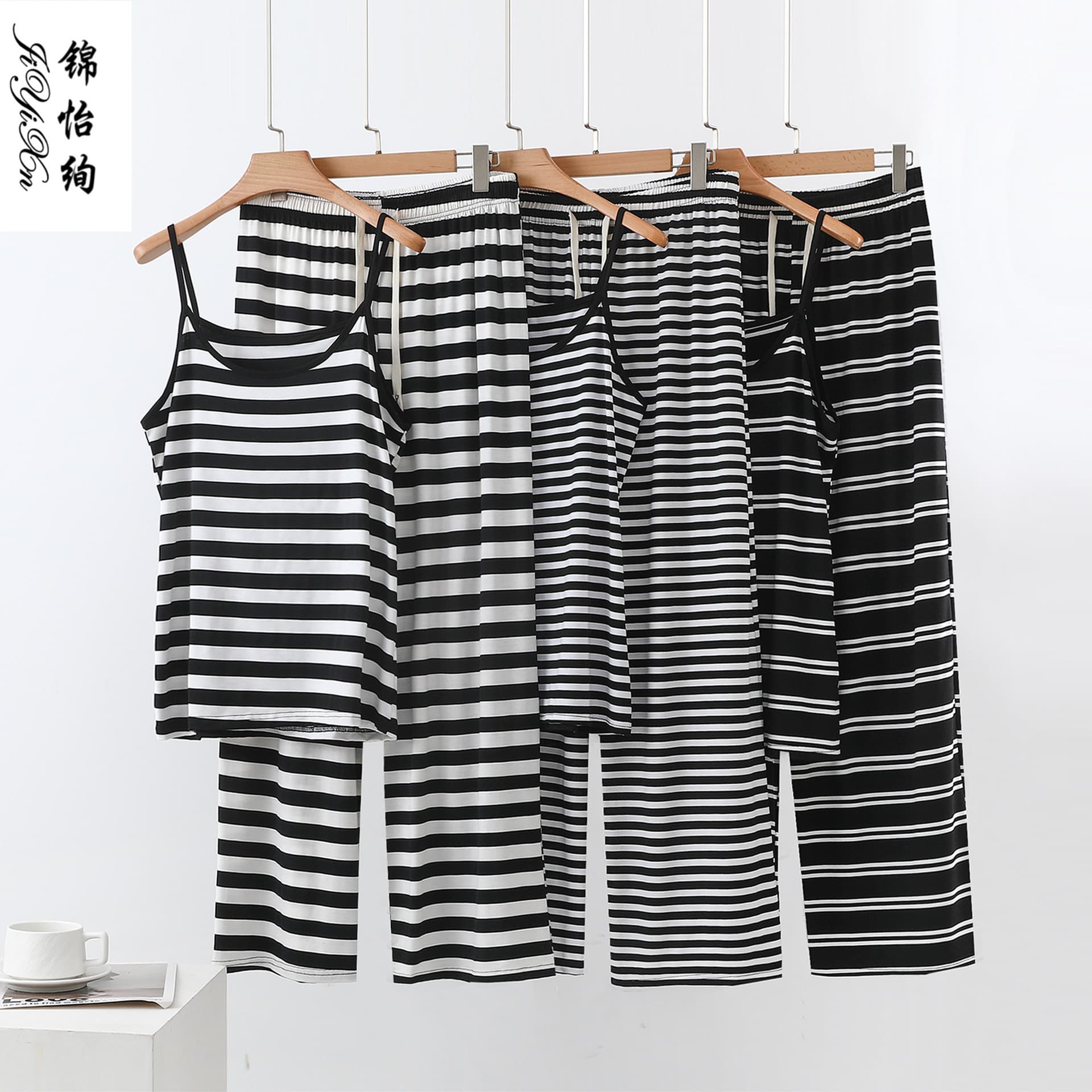 Women's Modal Camisole Shorts Set, New Summer Inner Layer Plus Size Thin Strap Tank Top Two-Piece Outfit