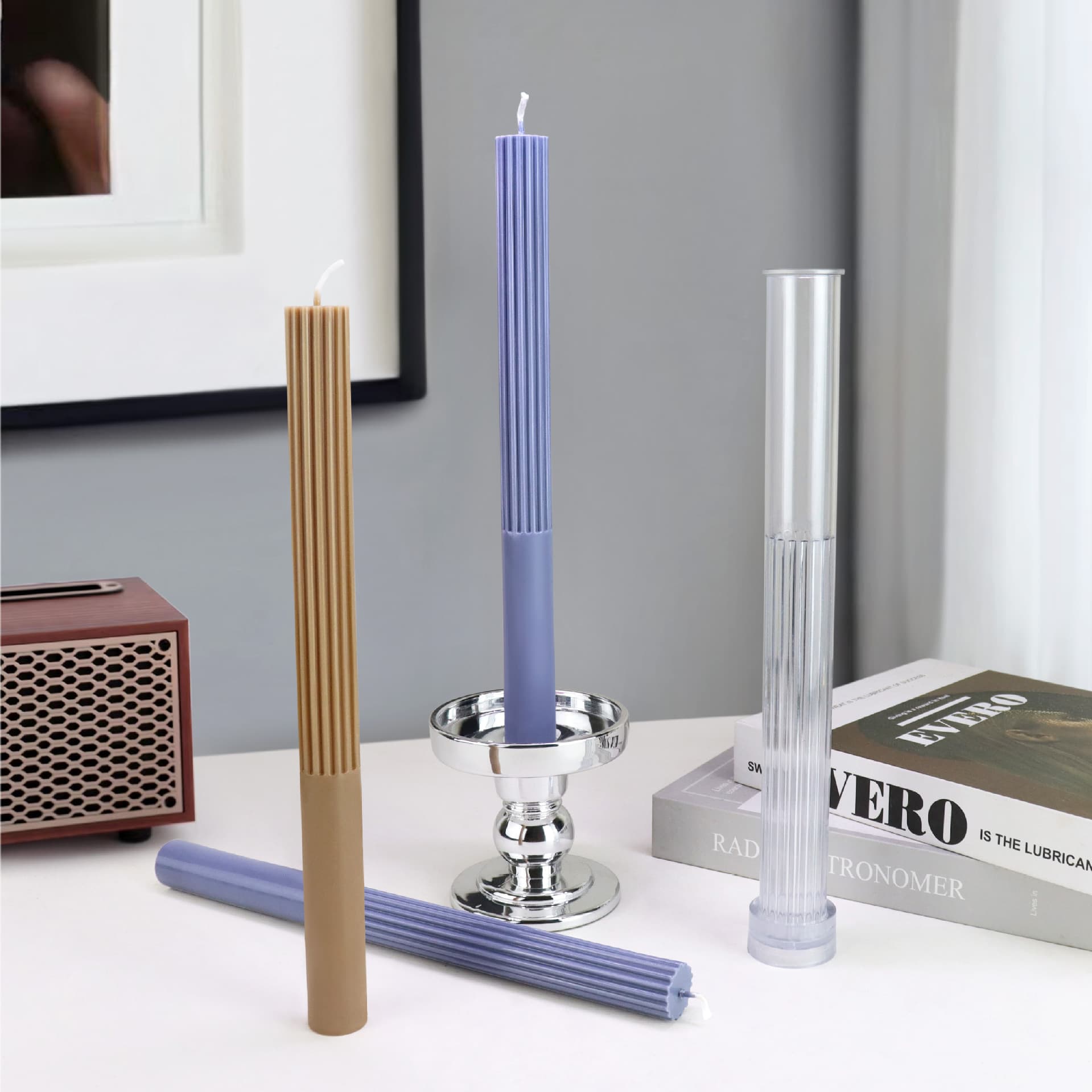 Xiongwei Upper Gear Lower Cylinder Rod Wax PC Acrylic Candle Mold Creative DIY Plastic Rod Wax Mold