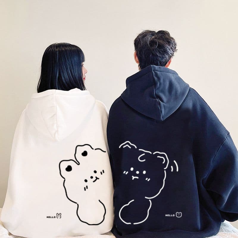 Very Fairy French Couple Hoodie Autumn/Winter Special Different Feeling Streetwear Jacket Men's
