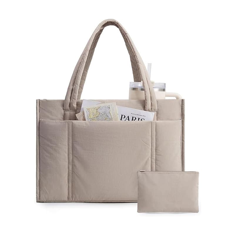 Amazon New Tote Bag Multi-Pocket Puffy Commuter Bag Portable Fashion Handbag Lightweight Puffy Shoulder Bag