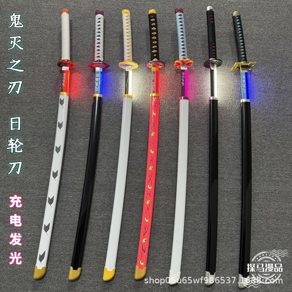 Demon Slayer Nichirin Sword Glowing Toy Wooden Blade - Tokito Muichiro, Tomioka Giyu, Tanjiro Kamado