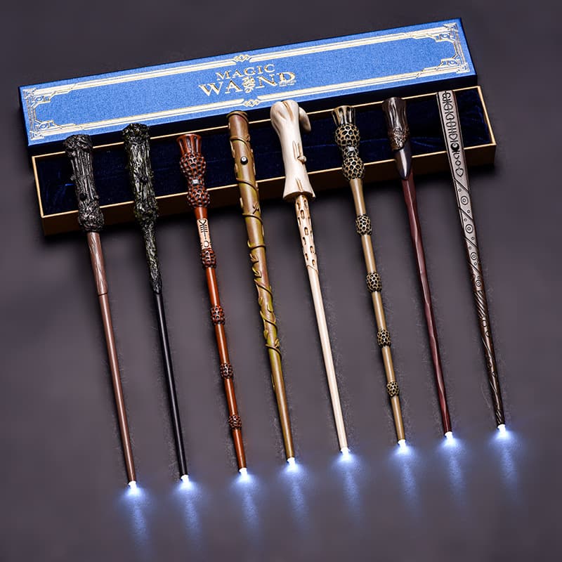 Harry Potter Glowing Wand Dumbledore Light-Up Magic Wand Cosplay Hermione Wand Halloween Gift
