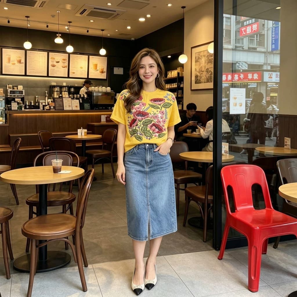 2026 summer new heavy industry flower embroidery good-looking T-shirt casual inner wear for going out and daily versatile pod style