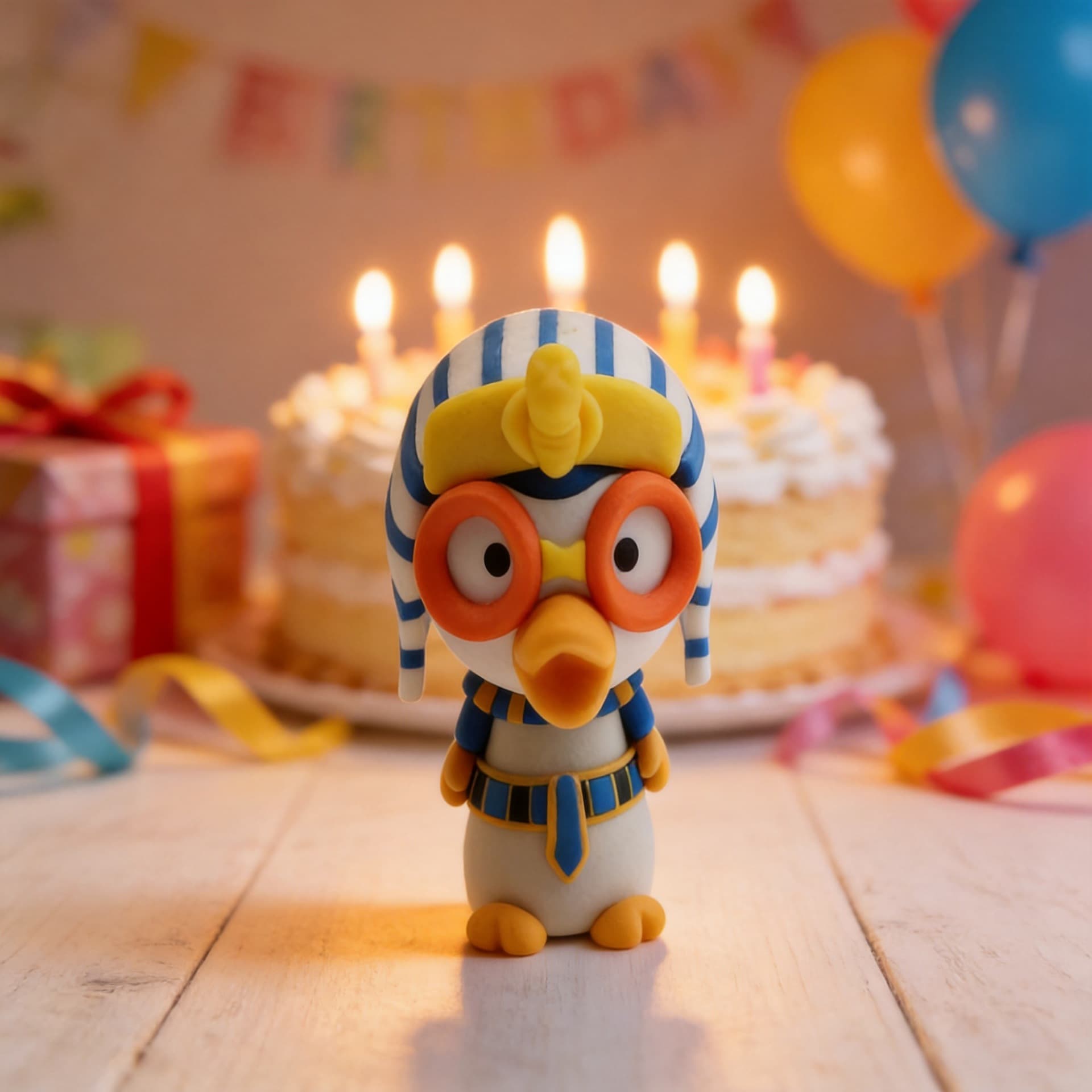 Customized soft pottery Bobo duck doll birthday cake decoration handmade soft pottery crafts gift