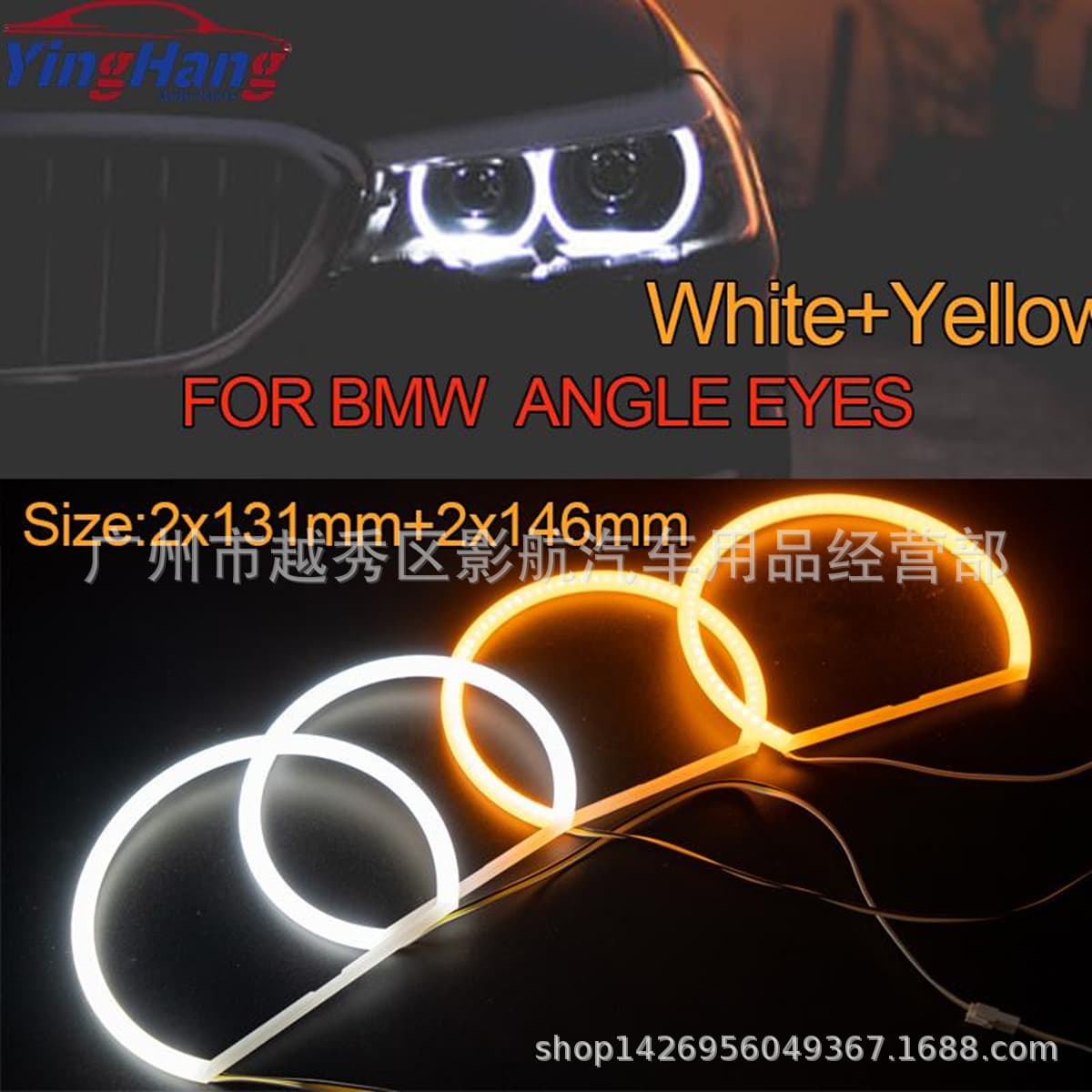 LED Angel Eye Daytime Running Lights for BMW 3 5 7 Series E36 E38 E39 E46