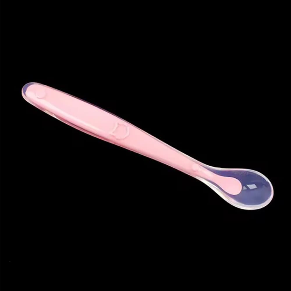 Baby Silicone Spoon Training Spoon Soft-Tip Feeding Spoon All-Silicone Baby Soft Spoon Boxed Liquid Silicone Spoon
