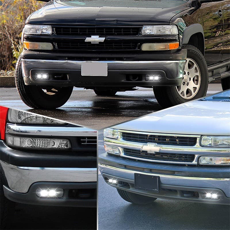 Amazon Best Seller LED Front Fog Lights Compatible with Chevrolet Silverado Suburban 99-02 Chevy Modified