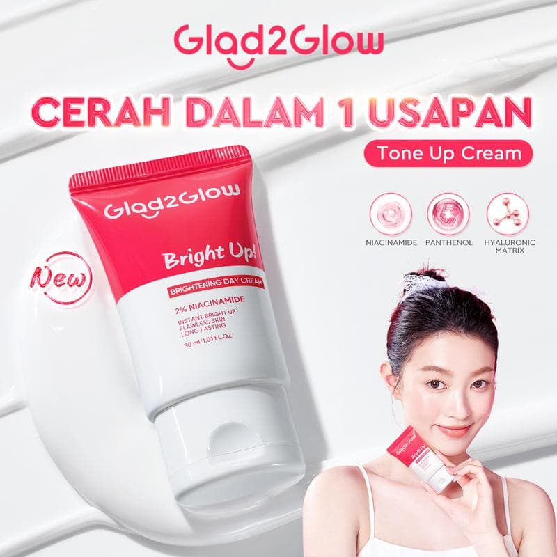 Tiktok Southeast Asia Cross-border Hot Selling Glad2Glow Tone Up Lightweight Brightening Day Cream