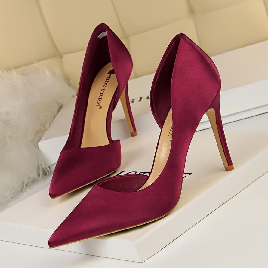 2024 Summer Cross-Border E-Commerce Fashion Women's Shoes New French Sexy Black High Heel Pointed Toe Stiletto Heel Single Shoes