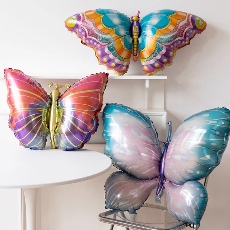 New Butterfly Party Decoration Toy Balloon Forest Series Birthday Wedding Cartoon Aluminum Film Shape Balloon
