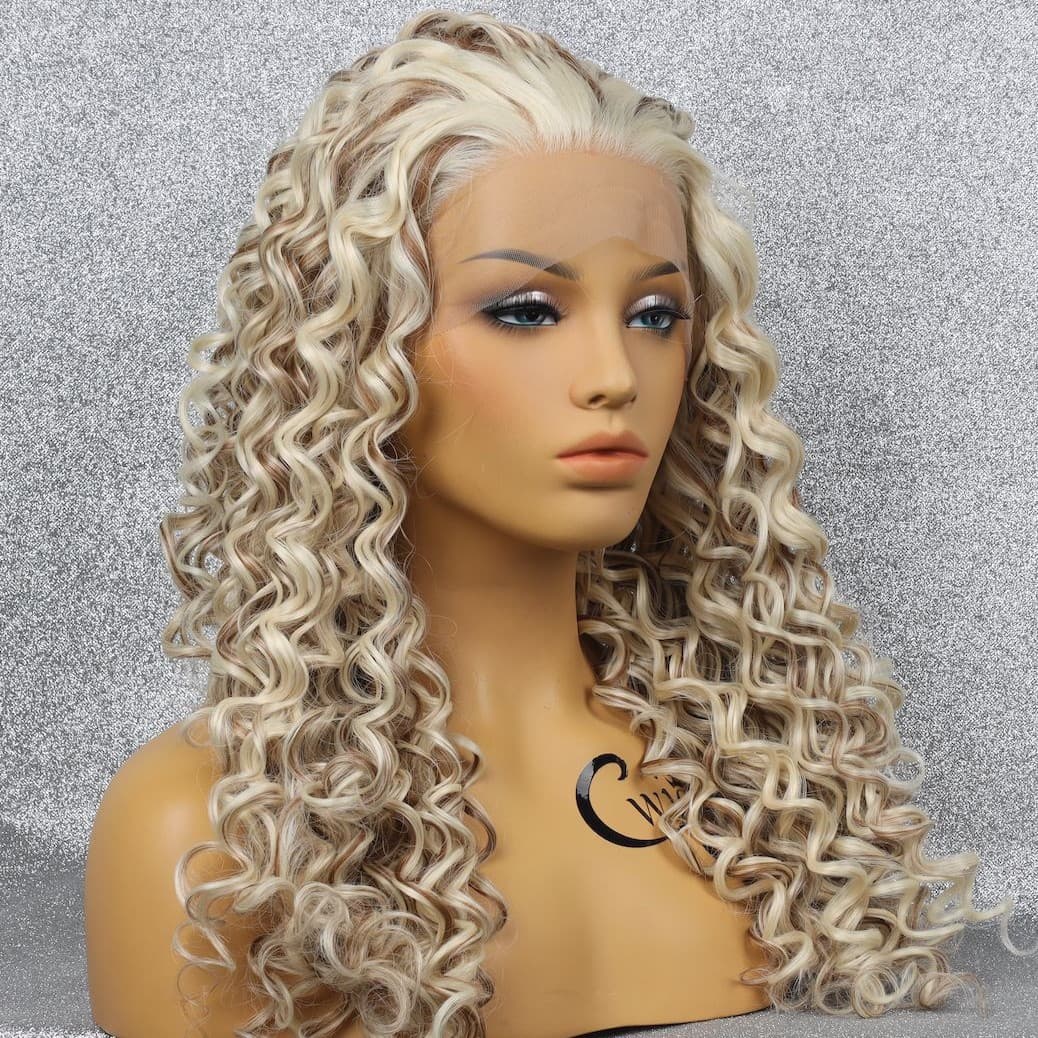 Synthetic Lace Front Wig Long Curly Hair 13x3 Inches Cos Wig