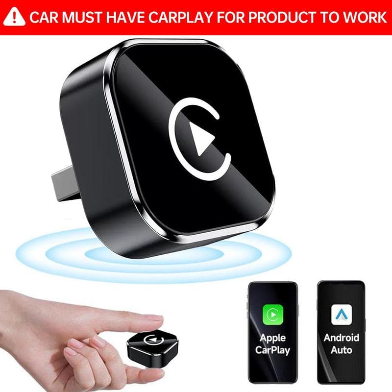 Wireless CarPlay Car Adapter Supports Apple and Android Phones