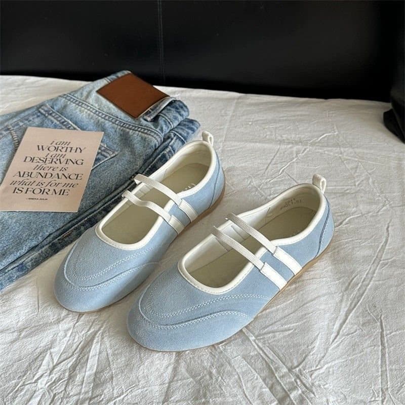 Juelaifei soft-soled retro Mary Jane shoes for women 2025 new summer thin slip-on slip-on canvas shoes
