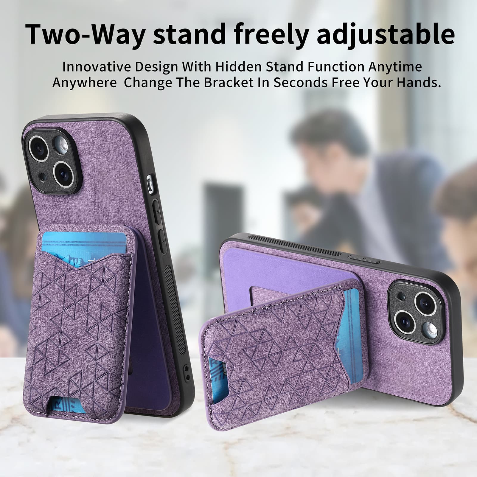 Compatible with Apple iPhone 16 Case Full Coverage Card Slot 15Pro Stand Air Shockproof iPhone 17 Pro Max Protective Cover