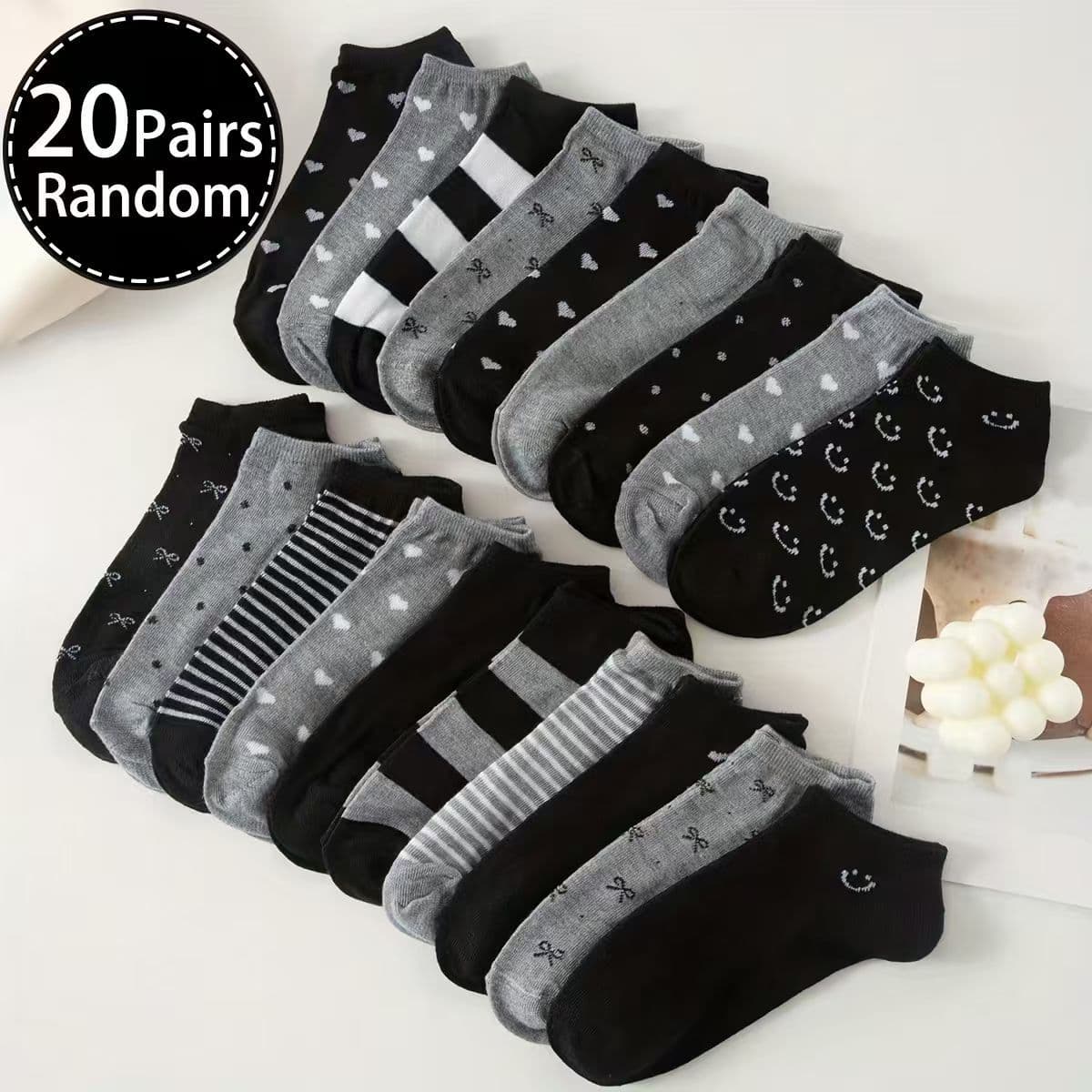 Spring and Summer Solid Color Women's Moisture-Wicking Short Socks, Korean Style Casual Socks, Factory Wholesale Gray Solid Color Women's Socks