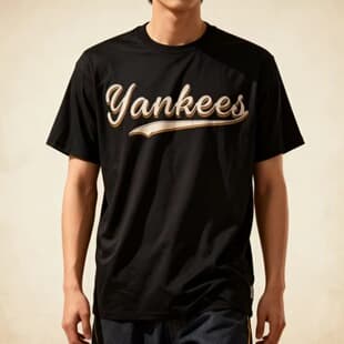 Cross-border European and American Trendy Men's T-Shirt Classic Yankees 70s 80s Short Sleeve