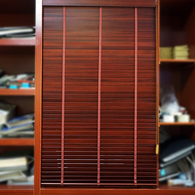 Home Study Blackout Curtains, Solid Wood Bamboo Venetian Blinds, Living Room Office Bedroom Lift Wooden Louver Curtains