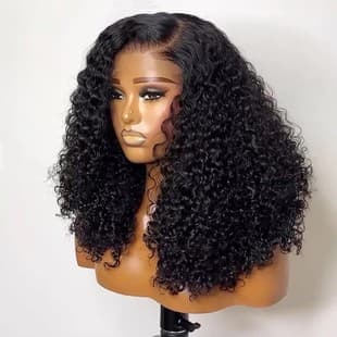 5x5 SDD Pixie Curly Wigs 300% Density Human Hair Wig Human Hair