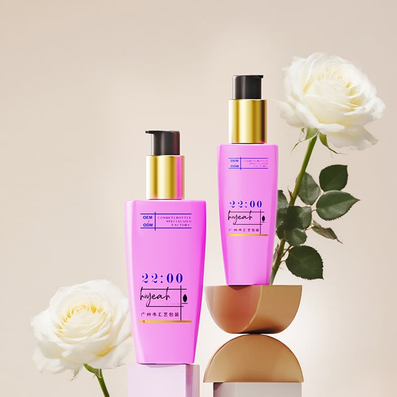 60ml 100ml hair care essential oil bottle popular hair oil glass bottle push-type lotion essence sub-bottle packaging material
