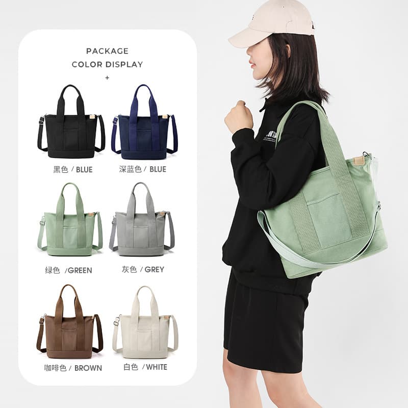 New Japanese Style 16A Canvas Bag Korean Style Women's Tote Bag Shoulder Crossbody Handbag Large Capacity Simple Women's Bag