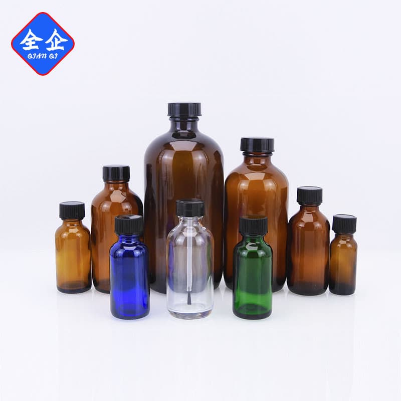 Amber Boston Bottle 15ml-480ml Glass Bottle Brown Boston Essential Oil Bottle