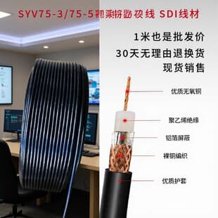 SYV75-3 5 Video Surveillance Cable SDI Cable High-Definition Camera Connection Cable Analog Surveillance Cable BNC 100M
