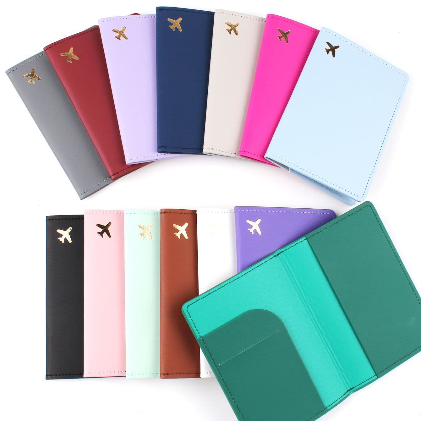 China Travel Portable Multi-Function Document Organizer PU Passport Cover Passport Holder Card Case Factory Stock