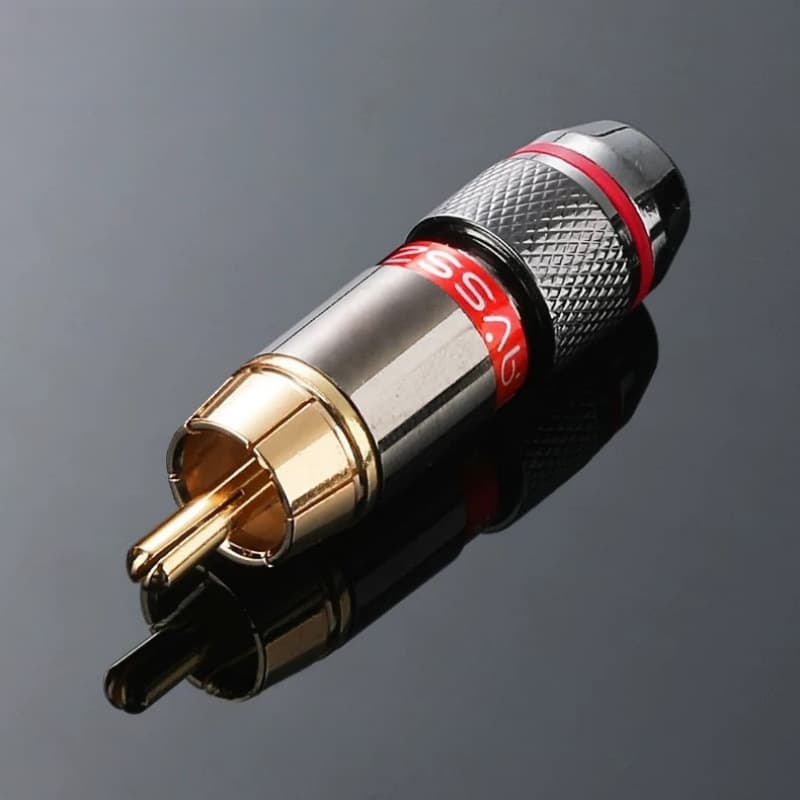 Gold-Plated Monster RCA Assembly Male Connector AV Audio Plug