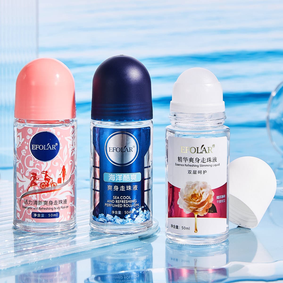 Roll-on Deodorant Liquid Odor Control Underarm Freshness Unisex 50ml