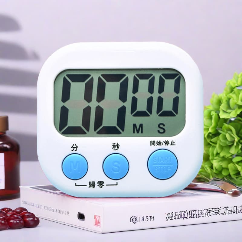 Kitchen Timer with Large Display for Baking/Study, Magnetic Fridge Sticker Student Count-Up/Down Timer