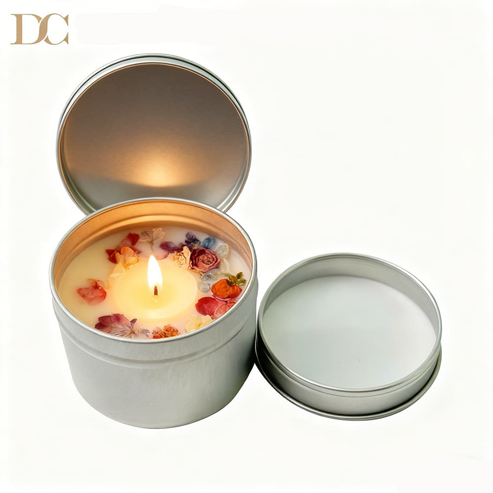 Factory Direct Open Window Round Tin Can for Dry Food Storage, Candle Tin Box, Exquisite Aromatherapy Candy Empty Box