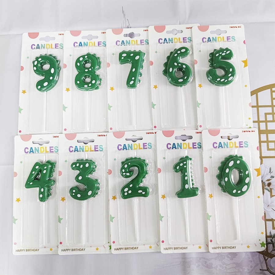 Hot-selling dinosaur digital candles, colorful children's birthday cake decoration supplies, wholesale