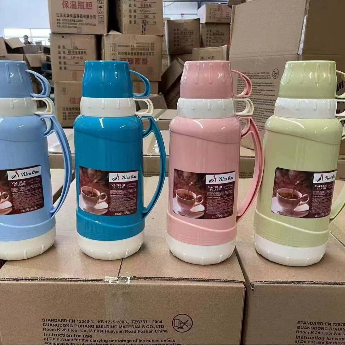 Plastic Insulated Bottle Thermos Hot Water Bottle 1.0/1.6/3.2L Tea Bottle Vacuum Flask