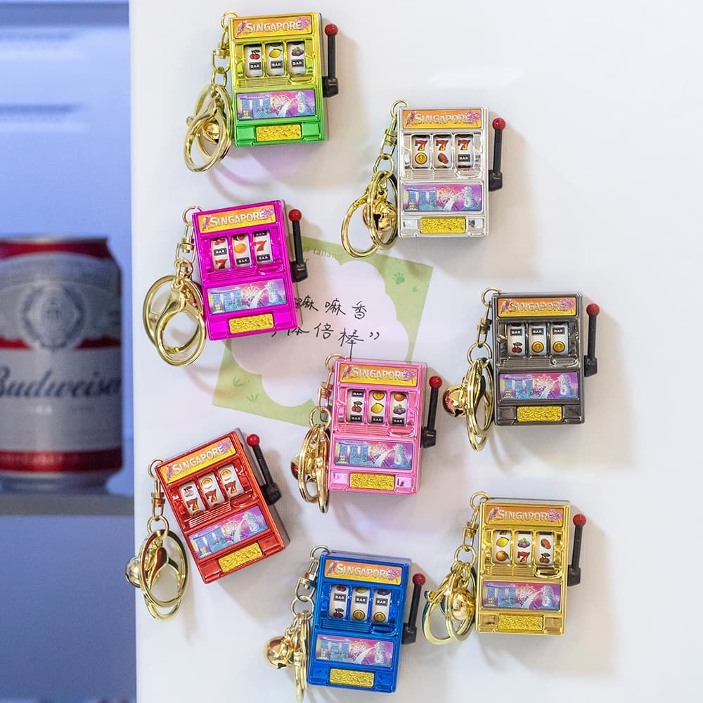 Singapore Slot Machine Fridge Magnet Lucky 777 Fruit Machine Souvenir Creative Gift Wholesale