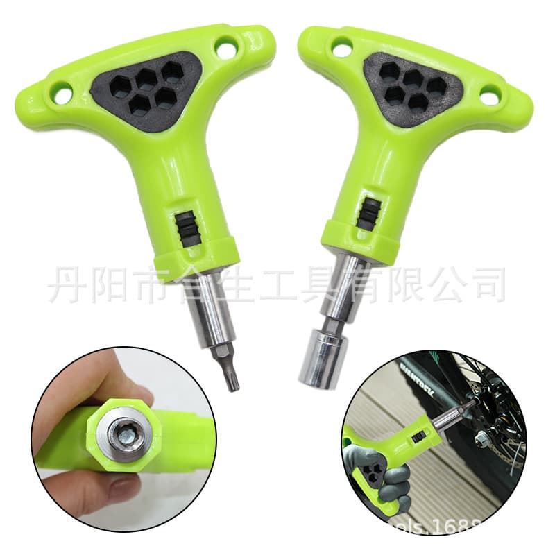 Dual-Use Bit Socket Wrench, Forward/Reverse Household Repair Tool, T-Handle Ratchet Screwdriver