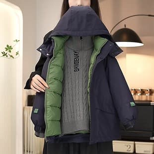 Boys' Fashion Graphene Cloud Cotton Hooded Puffer Coat Warm 2025 New Winter Jacket for Big Kids