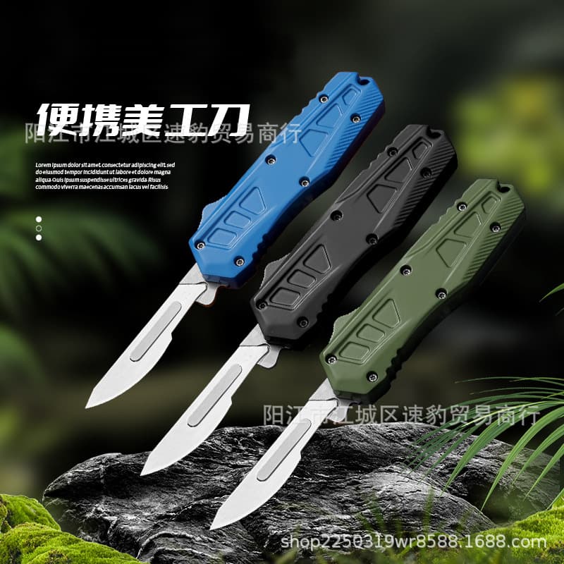 Portable Utility Knife Compact Daily Practical Box Cutter Aluminum Alloy Handle Durable Factory Direct Wholesale