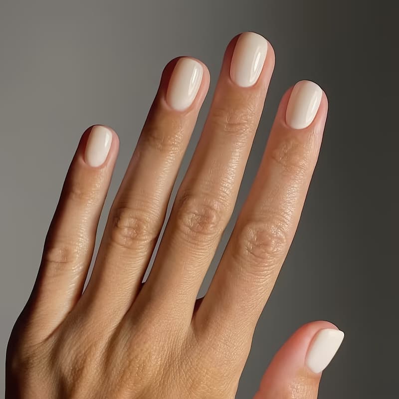 Solid Nude Press-On Nails High-End Sweet Ins Style Stick-On Fake Nails Ready-to-Wear Nails