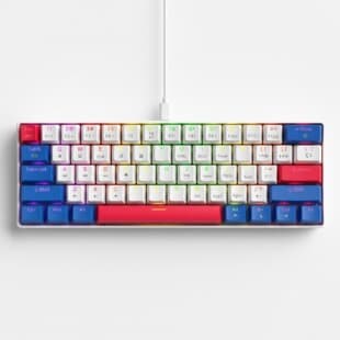 K61 61-Key Mechanical Keyboard, Blue Switch / Red Switch / Brown Switch / Black Switch, Keycap Puller, RGB Lighting, Gaming Mechanical Keyboard