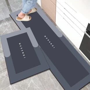 Diatom Mud Kitchen Floor Mat, Slip-Resistant, Oil-Proof, Water Absorbent, Door Mat, Stain-Resistant, Washable, Wash-Free, Carpet