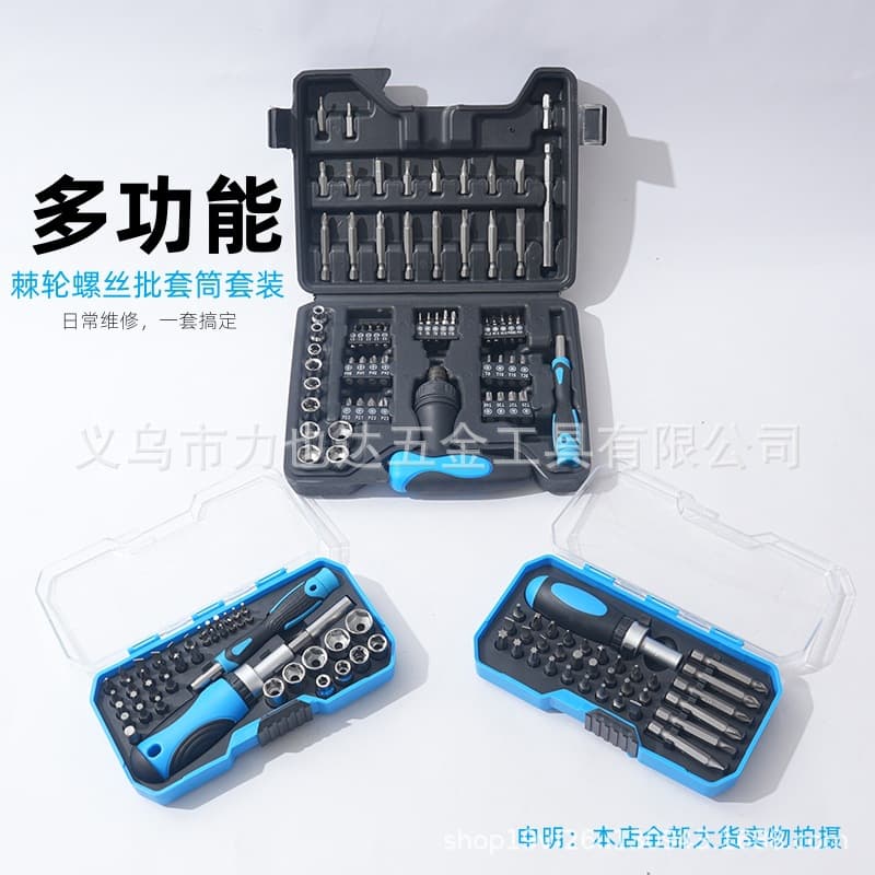 Multi-function Ratchet Screwdriver Bit Socket Set, Flathead Phillips Universal Tool Precision Screwdriver