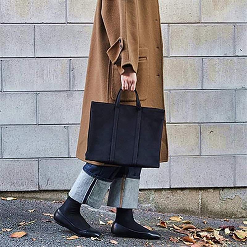 Canvas Work Bag for Women 2020 New Style Handbag Professional Office College Student Notebook Bookbag Large Capacity Briefcase