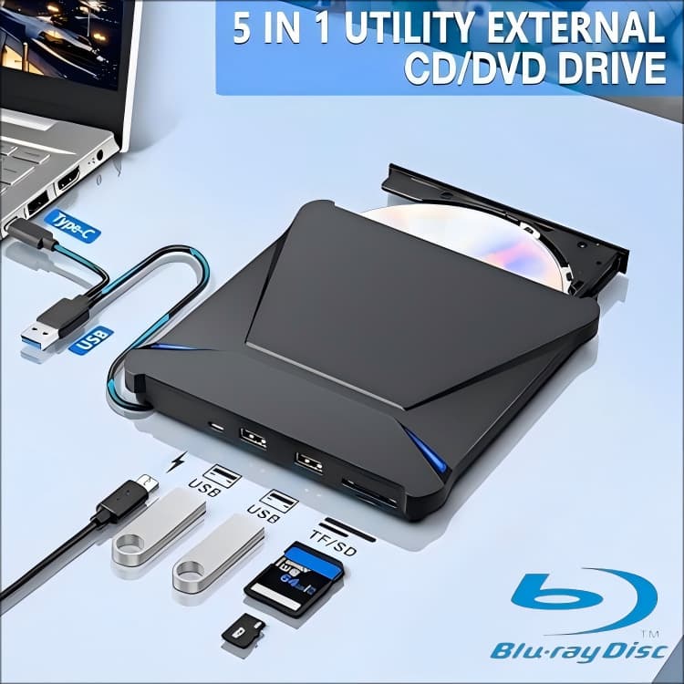 External Blu-ray drive, portable Blu-ray burner, external BD burner