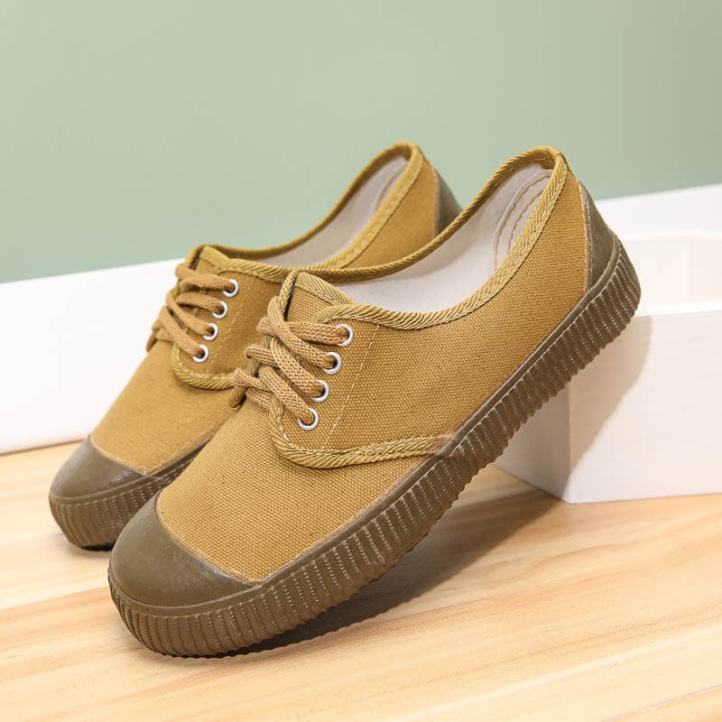 Student Military Training Shoes, Drill Shoes, Liberation Shoes, Yellow Rubber Shoes, Work Shoes, Vulcanized Shoes, Canvas Men's Shoes, Trendy and Versatile