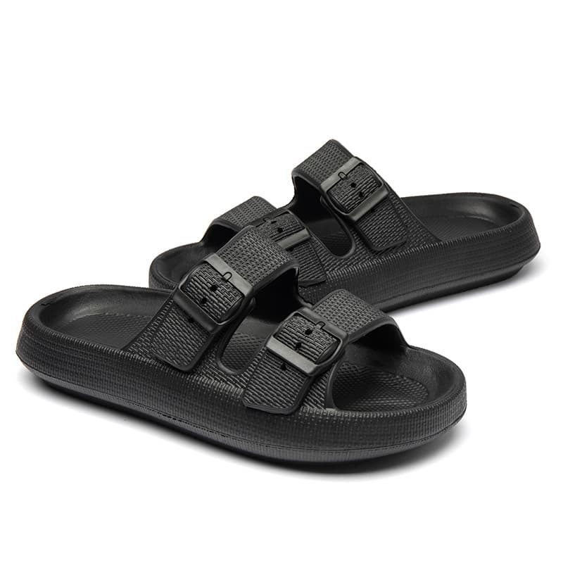 2025 New Couple Flat EVA Bathroom Slippers for Home, Thick Sole Cloud-like Comfort, Factory Wholesale