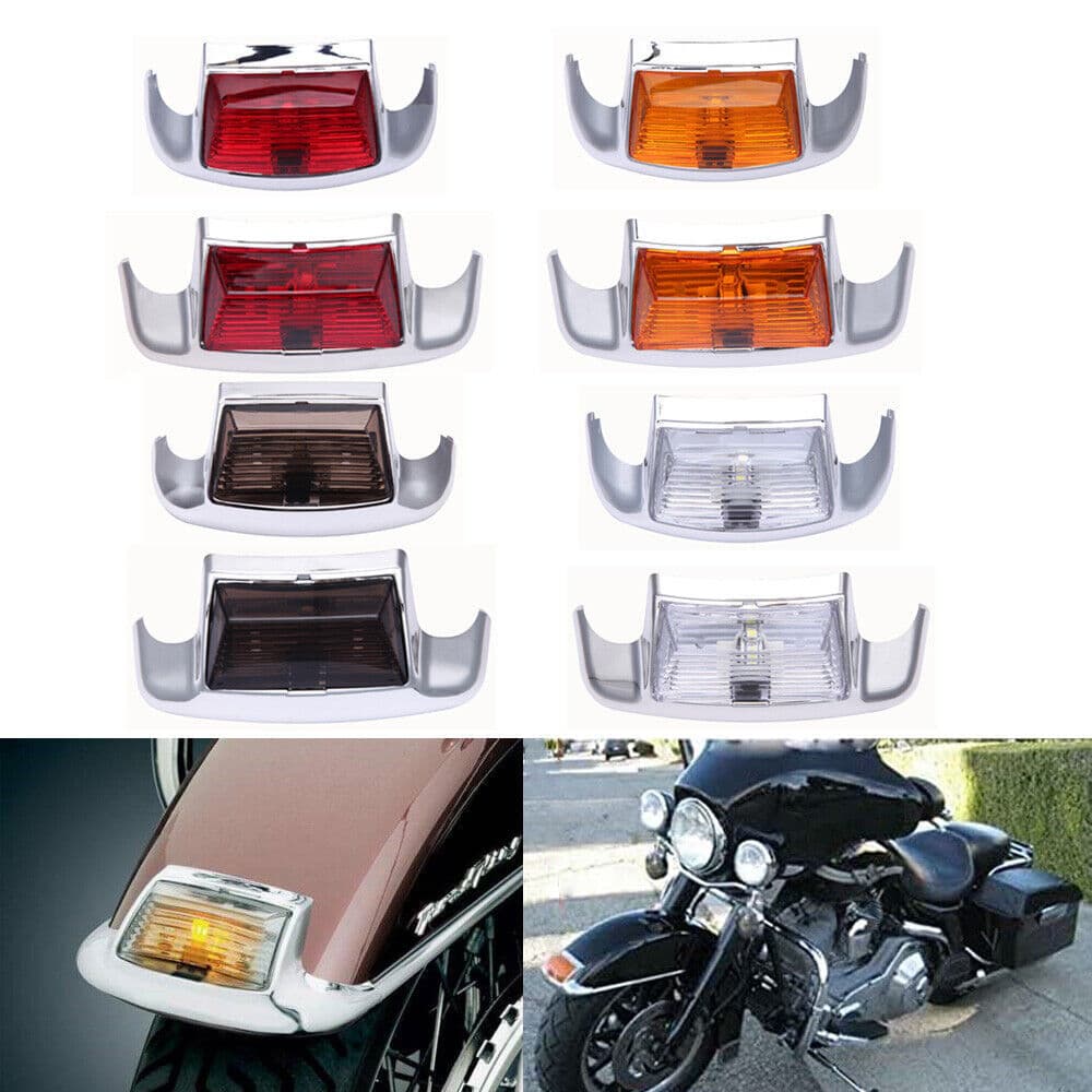 Motorcycle Tail Light Decoration Lamp Compatible with Harley Davidson Road King Glide Softail Series 1996-2013 FL
