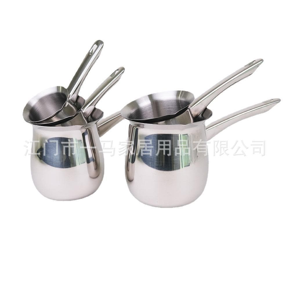New stainless steel small milk pot Middle Eastern Arabian Turkish milk pot stainless steel coffee milk cup utensil set