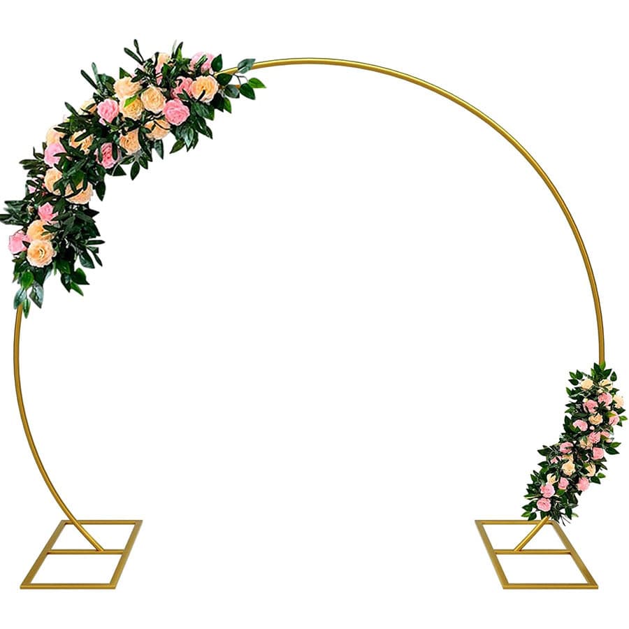 New wedding wrought iron arch props ring double pole flower door outdoor lawn arc wedding stage background decoration