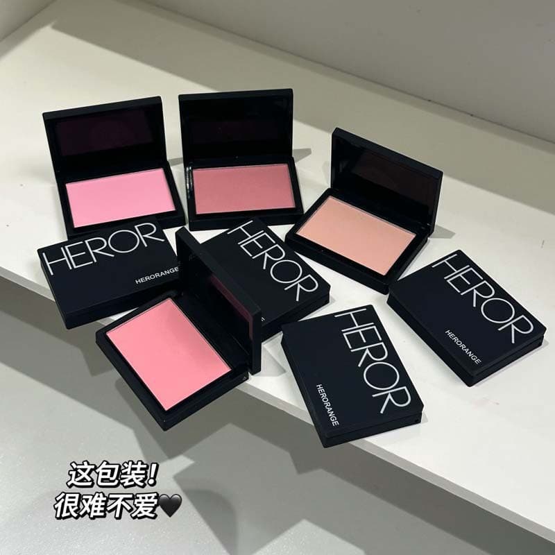 HERORANGE~ Light and translucent single-color blush, natural nude makeup, energetic girl, low saturation matte contouring rouge